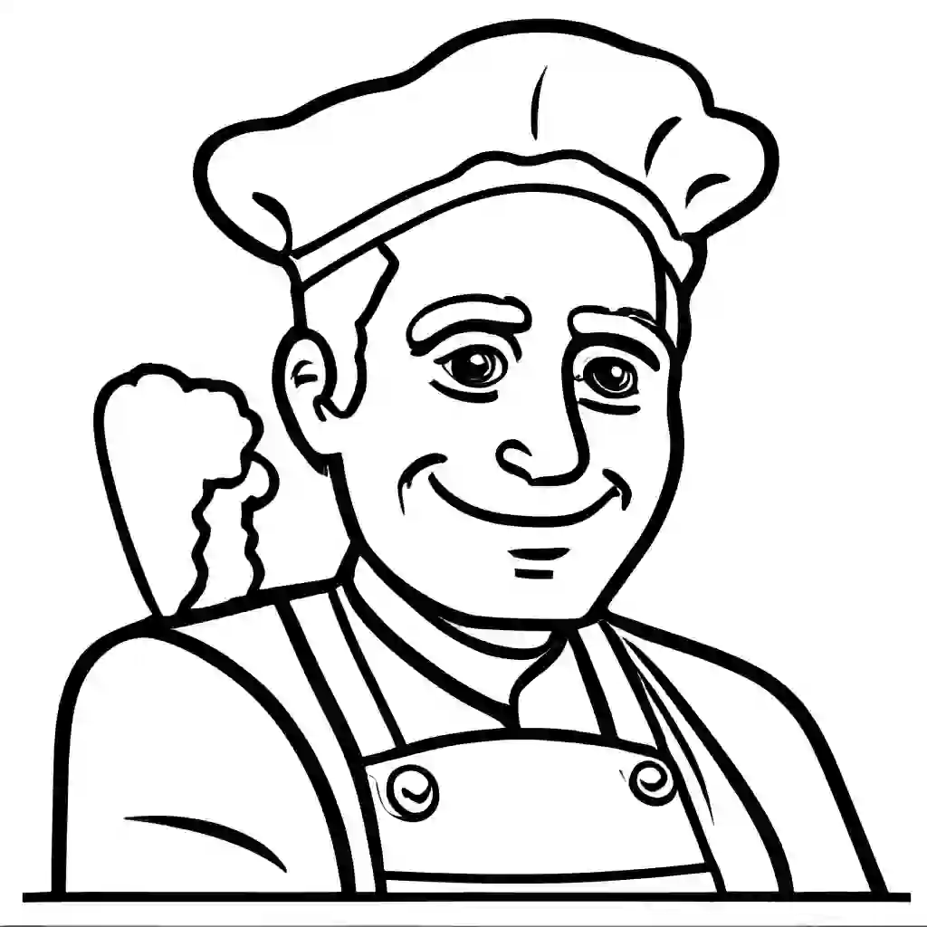 Baker coloring pages